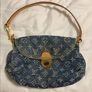 Louis Vuitton Denim Mini Pleat Authentic
